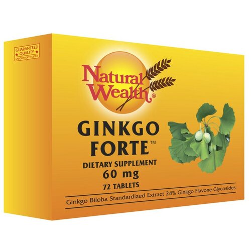 Natural Wealth ginkgo forte 60 mg 72 tablete Slike