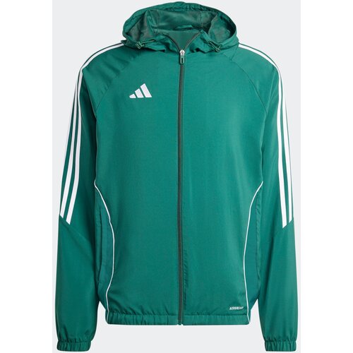 Adidas Sportska jakna 'Tiro 24' tamno zelena / bijela Cene