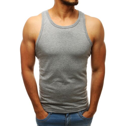 DStreet Tank top męski bez nadruku szary Cijene