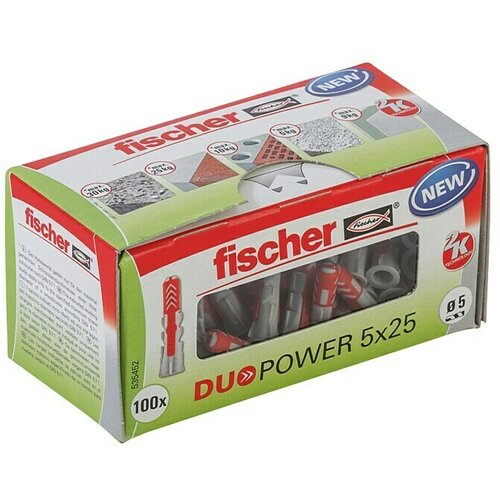 Fischer Duopower Asortiman tipli LD (Promjer tiple: 5 mm, Duljina tiple: 25 mm, 1 Kom., S rubom, Prikladno za: Svi građevni materijali) Cijene