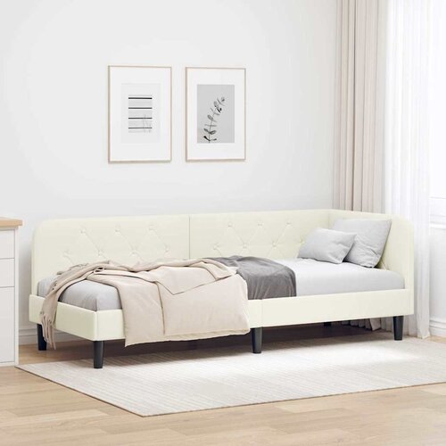  Kutni okvir kreveta Krema 80 x 200 cm Bar&scaron;un Cijene