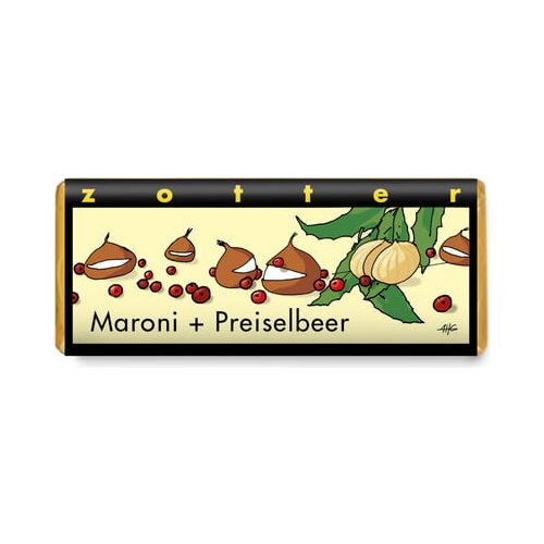 Zotter Schokoladen Bio Maroni & Brusnice Cene