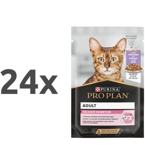 Purina Pro Plan Delicate Adult vrečka - puran - 85 g 24 x 85 g Slike