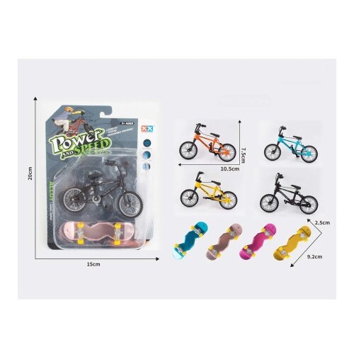  Metalni (die-cast) mini bicikl + fingeroard , 10,5 cm ( 63-012000 ) Cene