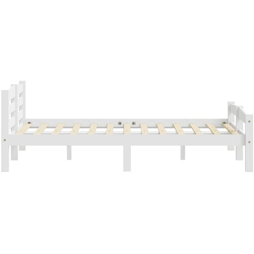  Okvir za krevet od masivne borovine bijeli 200 x 200 cm Slike