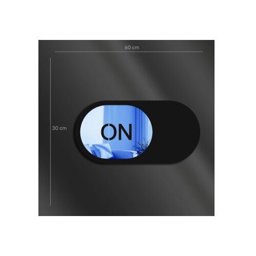 Wallxpert Zidno ogledalo Ozgl510, 60x30 cm, Plavo Slike