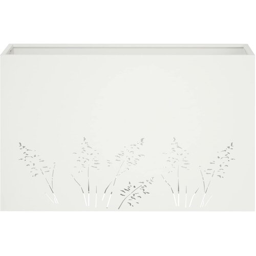  Vrtna saksija 2 kom. Bijela 80 x 30 x 49 cm Čelična vrata Slike