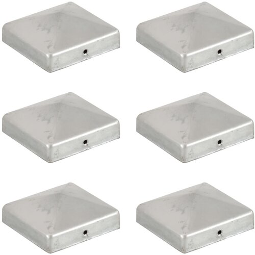 VidaXL piramidalni poklopci za stupove ograde 6 kom metalni 81 x 81 mm Slike
