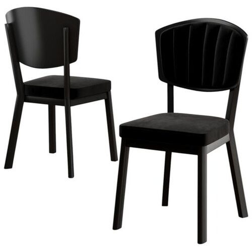 Hanah home set trpezarijskih stolica Nape 6 kom, crna tkanina Babyface, crne metalne noge Cene