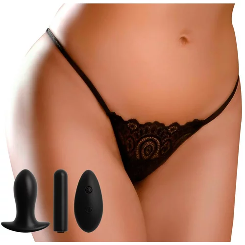 HookUp Panties remote lace peek-a-boo black xl/xxl