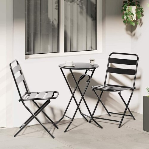 Bistro set za vrt 3 pcs Antracit Čelik Cene