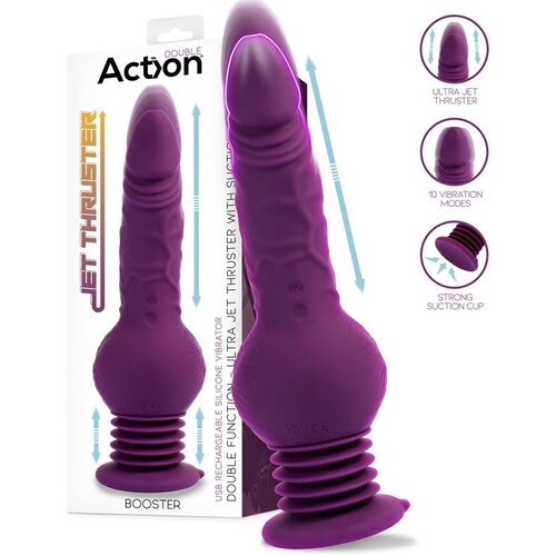 Action Booster Ultra Jet Thruster Vibrator with Powerfull Suction Cup Purple Cijene