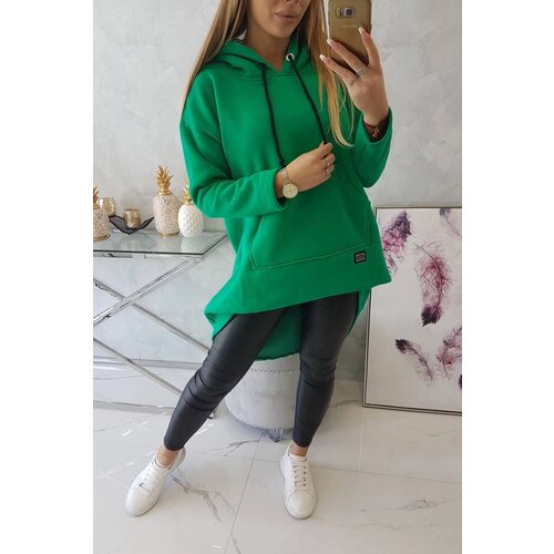 Kesi marka niezdefiniowana Padded sweatshirt with long back and hood green Slike