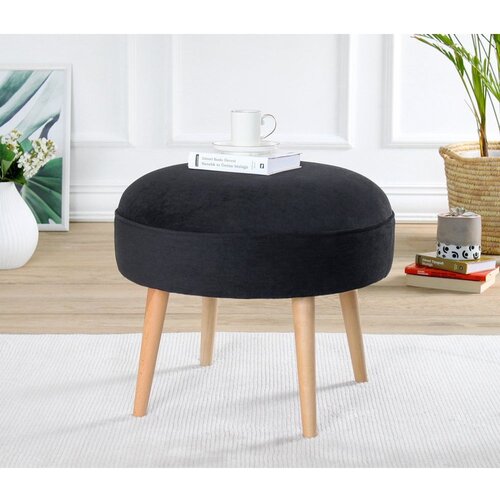 Atelier Del Sofa Romley - Black Black Pouffe Cene