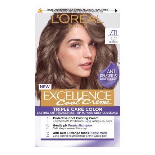 L´Oréal Paris barva za lase - EXCELLENCE Cool Cremes - 7.11 Ultra Ash Blonde Cene