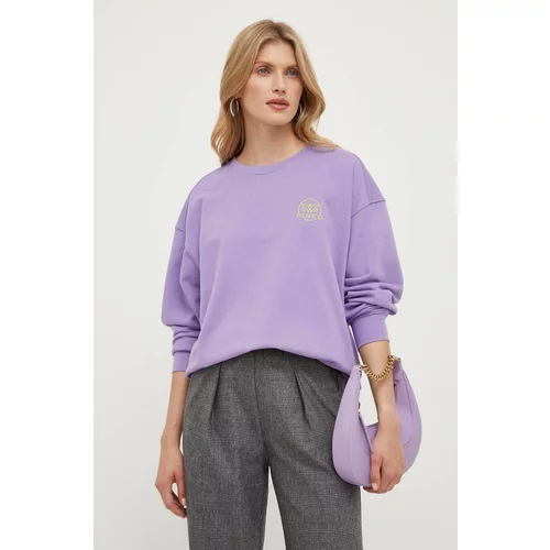 Pinko Bombažen pulover ženska, vijolična barva