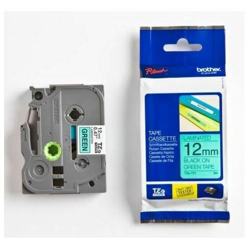 Brother trak PT TZE731 zelen/črn 12mm BRTZE731 Cene