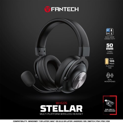 Fantech bluetooth slušalice WHG05 crne Cene