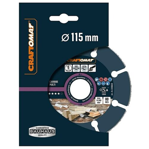CRAFTOMAT Rezalna plo&scaron;ča Carbide Multi (Trda kovina, Premer diska: 115 mm) Cene