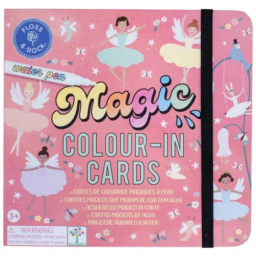 Floss&Rock® čarobna vodna pobarvanka magic colour-in cards eanchanted