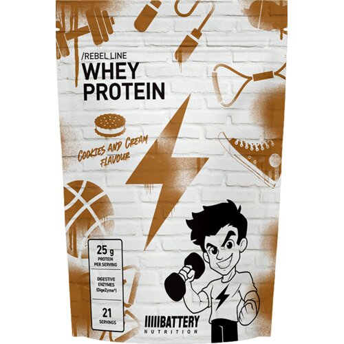Battery Nutrition Whey protein Rebel, Keks i krem, 700g Slike