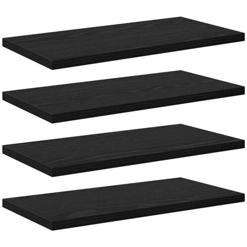 vidaXL Polica za knjige 4 pcs Črna 40 x 20 x 1.5 cm Konstruiran les, (5000044975) Cene