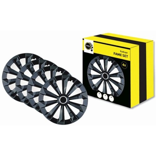 FINISH LINE okrasni pokrov Fame, crna, 14 inch, set 4 kos - Cene