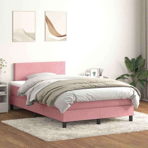  Box Spring krevet s madracem ružičasti 120x220 cm samt Cijene