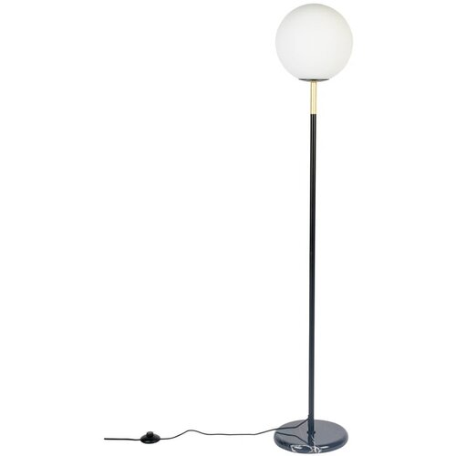 Zuiver Črno-bela stoječa svetilka s steklenim senčilom (vi&amp;scaron;ina 145 cm) Orion &amp;ndash; Slike
