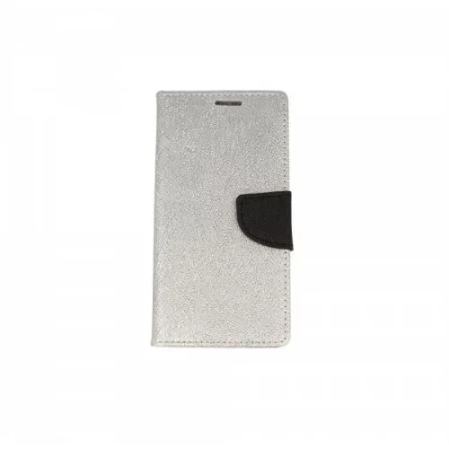  preklopna torbica Fancy Diary Samsung Galaxy Xcover 4s G398 / Galaxy Xcover 4 G390 - srebrno črn z bleščicami