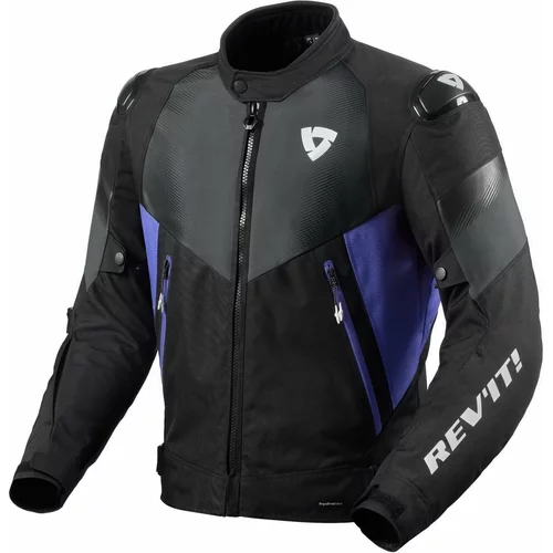 Rev'it! Jacket Control H2O Black/Blue XL Usnjena jakna
