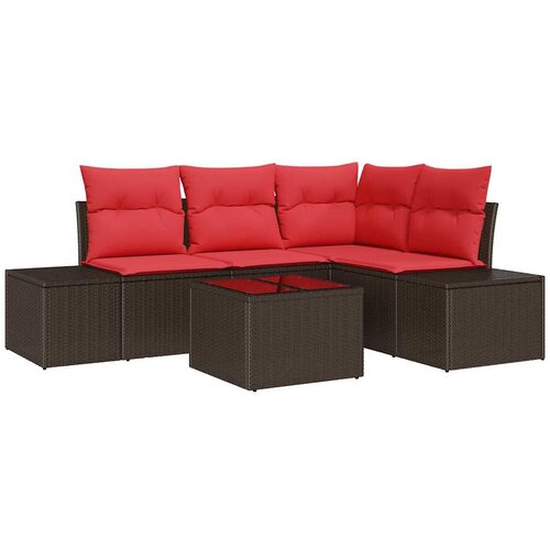 Sjedeća garnitura za vrt 4 kom. poliratan 209 x 154 x 85 cm Slike