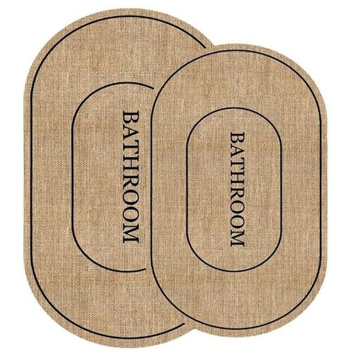 Mila Home Crne/smeđe kupaonske prostirke u setu 2 kom 60x90 cm Jute Look &amp;ndash; Slike