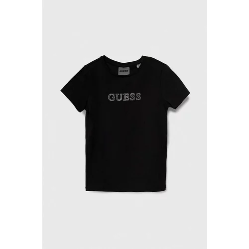 Guess Otroška kratka majica črna barva