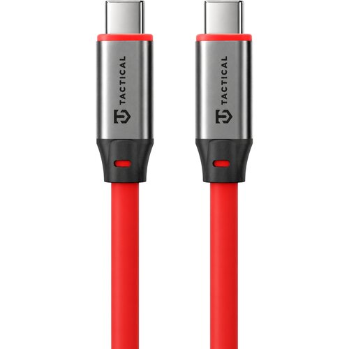 TACTICAL Fat Man 2.0 USB-C v USB-C kabel 60W rdeče barve dolžine 1m Slike