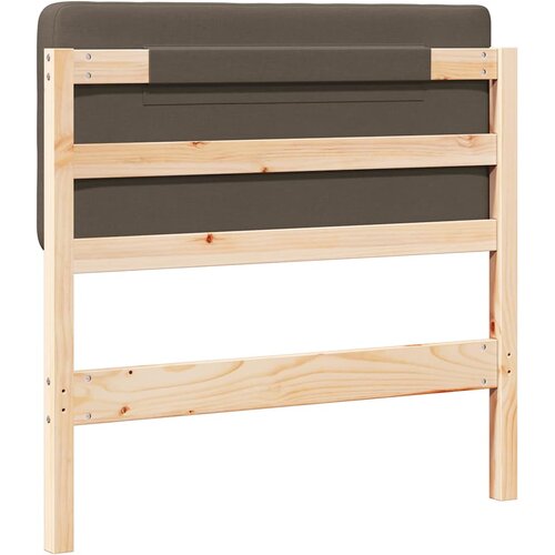  Tapecirani uzglavlje Smeđa i taupe 75 cm Čvrsto borovo drvo Slike