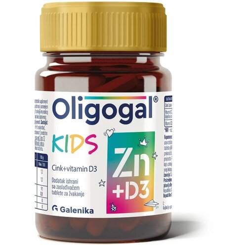 Galenika Oligogal® kids Zn+D3 60 tableta za žvakanje Slike