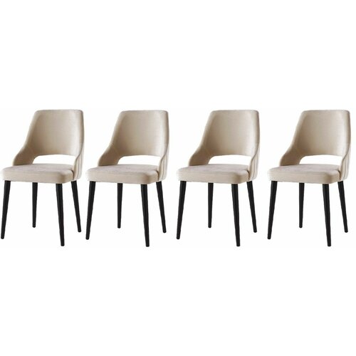  Açelya - cream - 3 cream chair set (4 pieces) Cene
