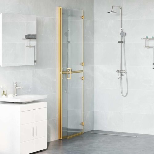  Walk-In zid za tu&amp;scaron;iranje Zlatno 120 x 6,5 x 190 cm Slike