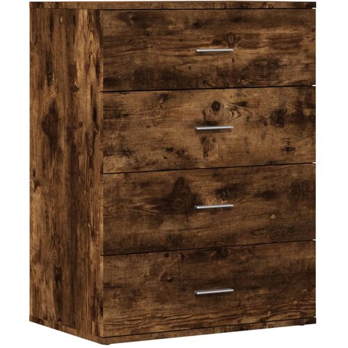  Komoda boja dimljenog hrasta 60x39x80 cm konstruirano drvo Slike