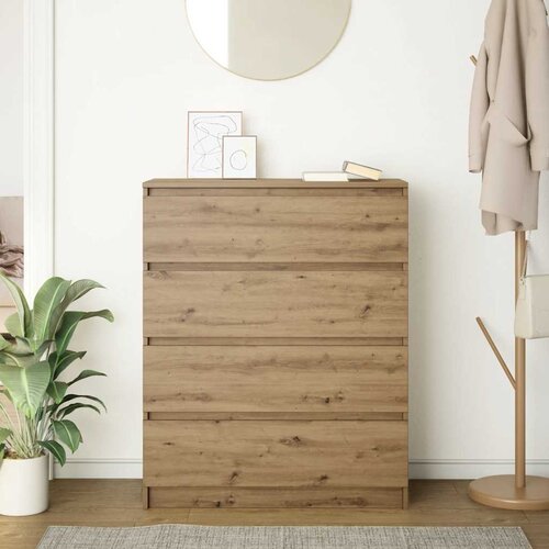  Komoda boja hrasta artisan 80x35x99 cm konstruirano drvo Slike