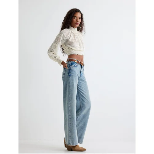 Koton Wide Leg Jeans Normal Waist Skinny Fit Buttoned - Wide Leg Jeans