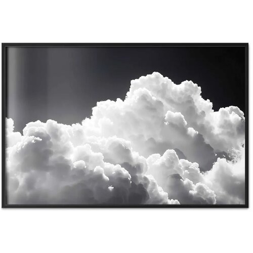  Plakat Discover the Infinite Play of Sunlight &amp;ndash; Clouds and Shadows in the Sky 60x40 Crni okvir Slike