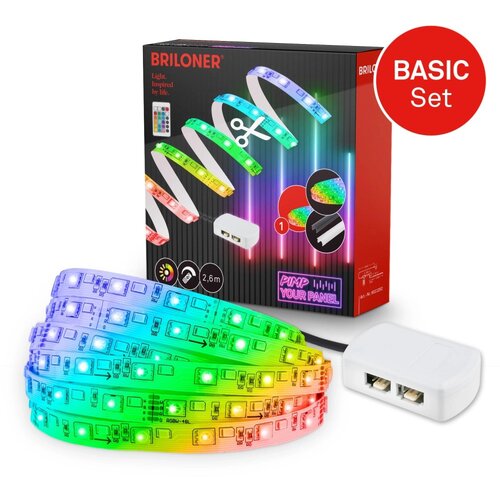 BRILONER LED trak Pimp your Panel začetni set možnost zatemnitve RGB+W 2,6 m Slike