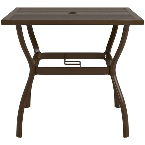 VidaXL Vrtni stol smeđi 81 5 x 81 5 x 72 cm čelični Slike