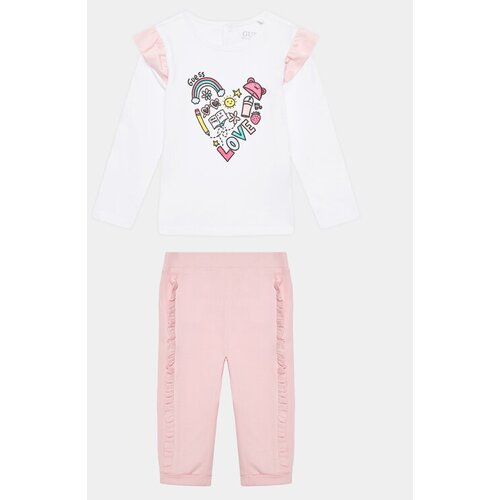 Guess Komplet bluza in hlače A3YG01 J1311 Bela Regular Fit Slike