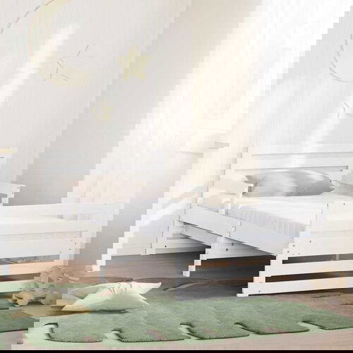 VidaXL Krevetna konstrukcija s madracem Bijelo 80 x 200 cm Slike