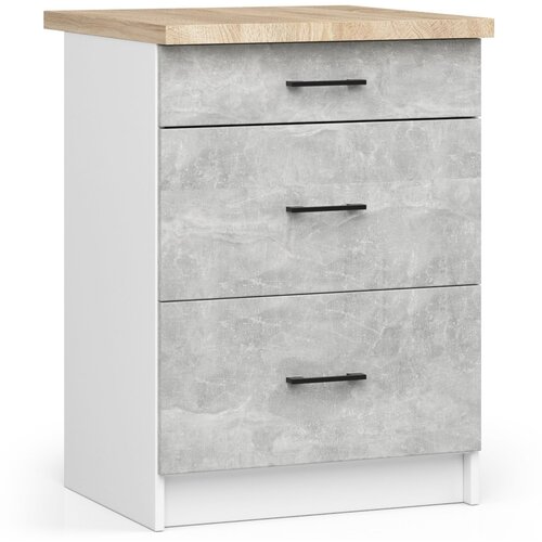 AKORD OLIWIA S60 3SZ omara + BELO / BETON vrh, (21713688) Cene