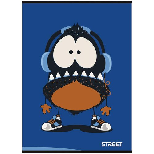 STREET zvezek A4 monsters, mali karo, 54 listov, sortirano, 1 kos Slike