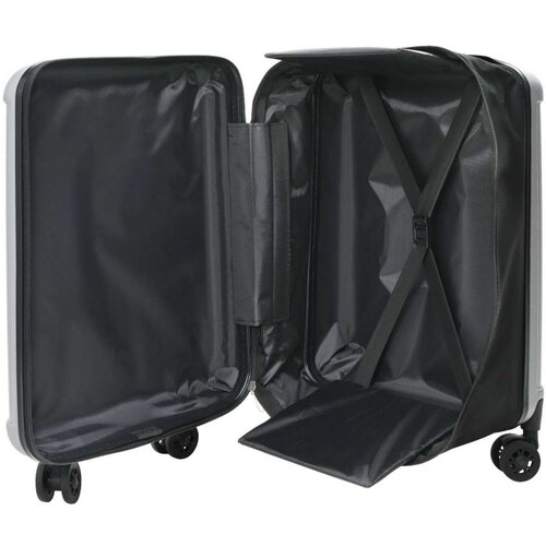 vidaXL sklopivi kofer tvrda školjka 24'' srebrna 43x27x66 cm ABS Cene